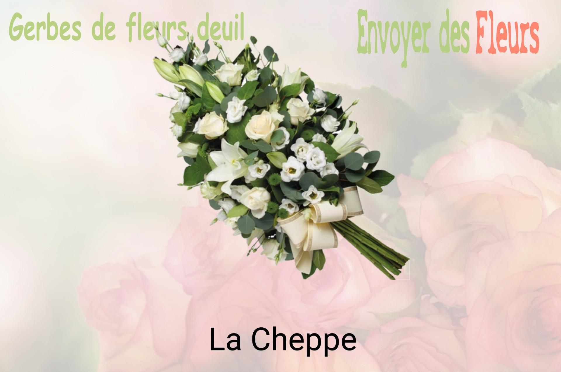 Gerbe de fleurs de deuil livrée à La Cheppe